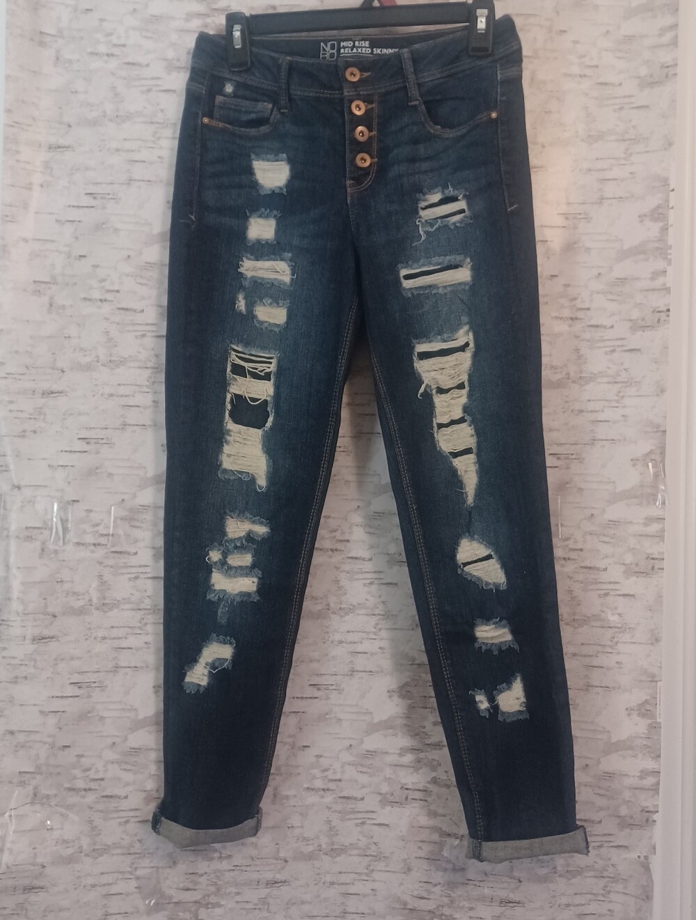 Nobo Distressed Front Skinny Jeans Sz 7
